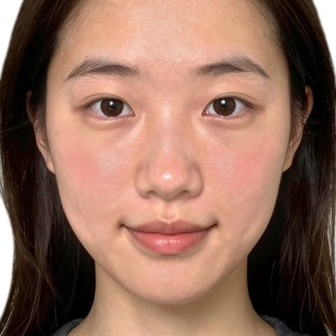 얼굴 보정 전후 보정 후