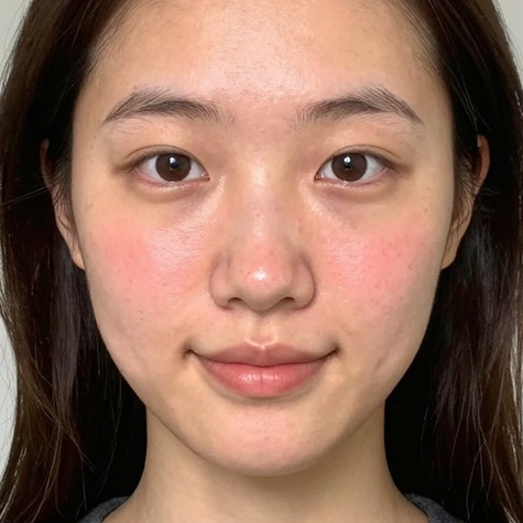 얼굴 보정 전후 보정 전